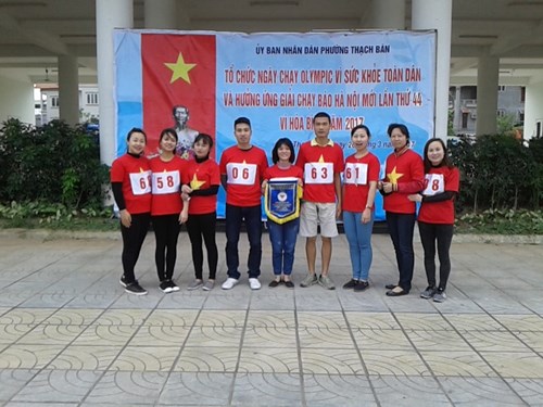 CBGVNV trường mầm non Hoa Mai tham gia ngày chạy Olympic và hưởng ứng Giải chạy Báo Hà Nội mới lần thứ 44 do phường Thạch Bàn tổ chức.